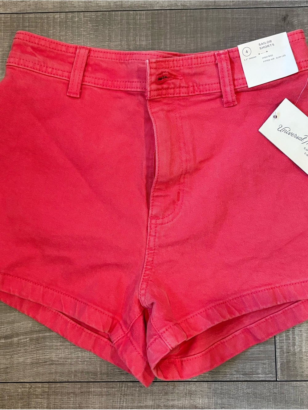 Universal Thread Bright Coral High-Waist Sailor Shorts